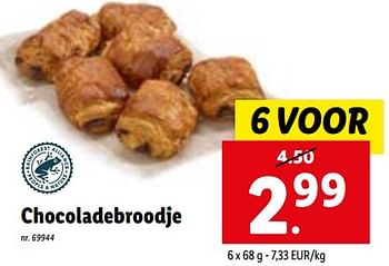Promoties Chocoladebroodje - Huismerk - Lidl - Geldig van 27/09/2023 tot 03/10/2023 bij Lidl