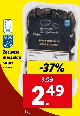 Promoties Zeeuwse mosselen super - Huismerk - Lidl - Geldig van 27/09/2023 tot 03/10/2023 bij Lidl