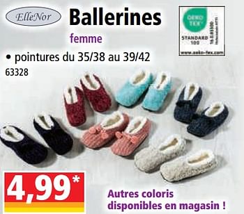 Promotions Ballerines femme - ElleNor - Valide de 27/09/2023 à 03/10/2023 chez Norma