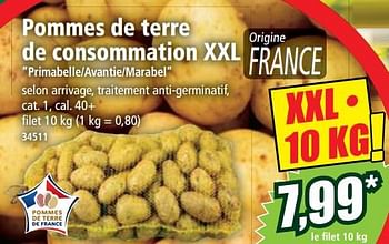 Promotions Pommes de terre de consommation xxl - Produit Maison - Norma - Valide de 27/09/2023 à 03/10/2023 chez Norma