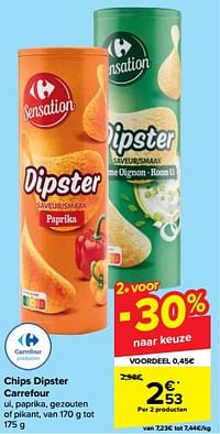 Chips dipster carrefour-Huismerk - Carrefour 