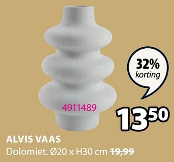 Promoties Alvis vaas - Huismerk - Jysk - Geldig van 25/09/2023 tot 15/10/2023 bij Jysk