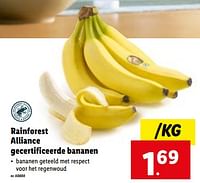 Promoties Rainforest alliance gecertificeerde bananen - Huismerk - Lidl - Geldig van 27/09/2023 tot 03/10/2023 bij Lidl