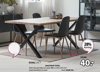 Promoties Jonstrup stoel - Huismerk - Jysk - Geldig van 25/09/2023 tot 15/10/2023 bij Jysk