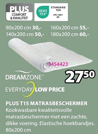 Promoties Plus t15 matrasbeschermer - DreamZone - Geldig van 25/09/2023 tot 15/10/2023 bij Jysk