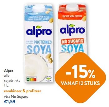 Promoties Alpro sojadrinks no sugars - Alpro - Geldig van 20/09/2023 tot 03/10/2023 bij OKay