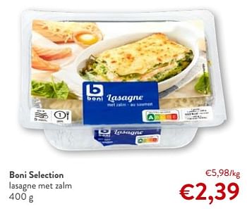 Promoties Boni selection lasagne met zalm - Boni - Geldig van 20/09/2023 tot 03/10/2023 bij OKay