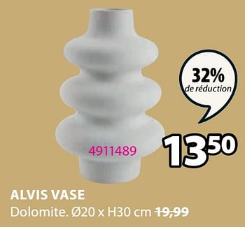 Promotions Alvis vase - Produit Maison - Jysk - Valide de 25/09/2023 à 15/10/2023 chez Jysk
