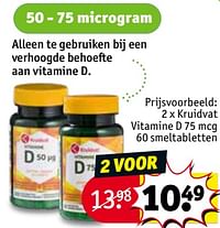 Kruidvat vitamine d 75 mcg-Huismerk - Kruidvat