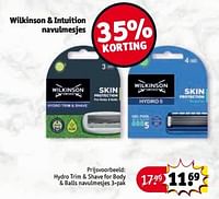 Wilkinson + intuition hydro trim + shave for body + balls navulmesjes-Wilkinson