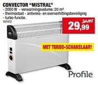Profile convector mistral-Profile