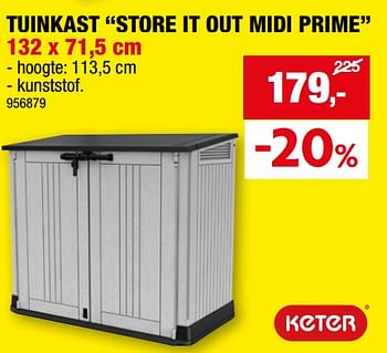 Promoties Tuinkast store it out midi prime - Keter - Geldig van 27/09/2023 tot 08/10/2023 bij Hubo