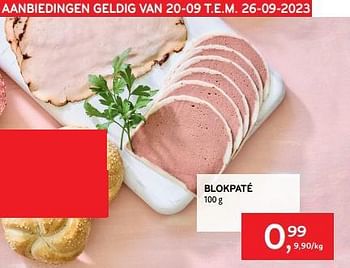 Promotions Blokpaté - Produit maison - Alvo - Valide de 20/09/2023 à 03/10/2023 chez Alvo