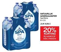 Natuurlijk mineraalwater spa reine 20% korting bij aankoop van 2 pakken-Spa