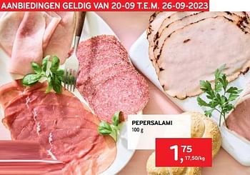 Promoties Pepersalami - Huismerk - Alvo - Geldig van 20/09/2023 tot 03/10/2023 bij Alvo