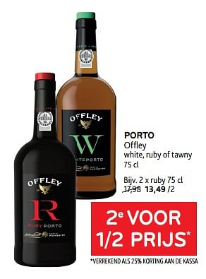 Promoties Porto offley 2e voor 1-2 prijs - Offley - Geldig van 20/09/2023 tot 03/10/2023 bij Alvo