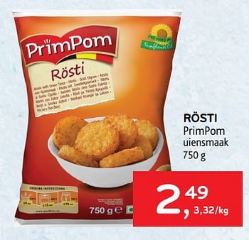 Promoties Rösti primpom - PrimPom - Geldig van 20/09/2023 tot 03/10/2023 bij Alvo