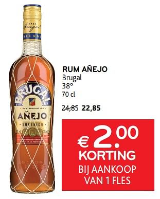 Promoties Rum añejo brugal € 2.00 korting bij aankoop van 1 fles - Brugal - Geldig van 20/09/2023 tot 03/10/2023 bij Alvo