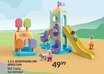 Promoties 1.2.3. avontuurlijke speeltuin - Playmobil - Geldig van 21/09/2023 tot 10/10/2023 bij Fun