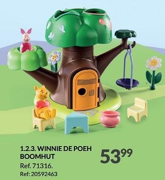 Promoties 1.2.3. winnie de poeh boomhut - Playmobil - Geldig van 21/09/2023 tot 10/10/2023 bij Fun