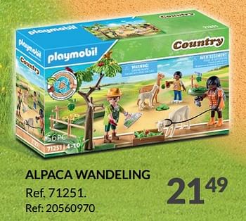 Promoties Alpaca wandeling - Playmobil - Geldig van 21/09/2023 tot 10/10/2023 bij Fun