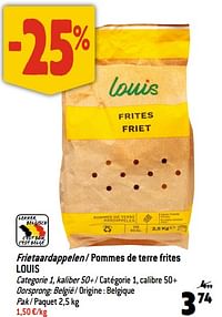 Frietaardappelen - pommes de terre frites louis-Louis