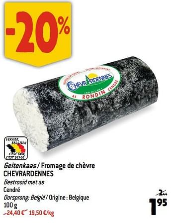 Promoties Geitenkaas - fromage de chèvre chevrardennes - ChèvrArdennes - Geldig van 27/09/2023 tot 03/10/2023 bij Match