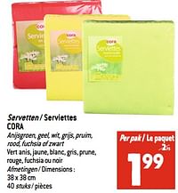 Servetten - serviettes cora-Huismerk - Match