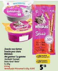 Snacks voor katten snacks pour chats whiskas-Whiskas