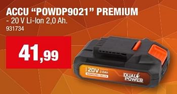 Promotions Powerplus accu powdp9021 premium - Powerplus - Valide de 27/09/2023 à 08/10/2023 chez Hubo