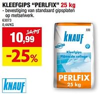 Promoties Kleefgips perlfix - Knauf - Geldig van 27/09/2023 tot 08/10/2023 bij Hubo