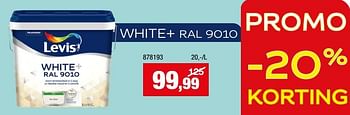 Promoties White+ ral 9010 - Levis - Geldig van 27/09/2023 tot 08/10/2023 bij Hubo