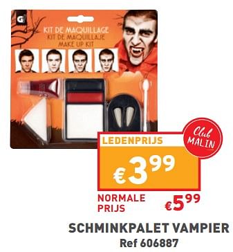 Promoties Schminkpalet vampier - Huismerk - Trafic  - Geldig van 04/10/2023 tot 09/10/2023 bij Trafic