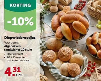 Promoties Afgebakken sandwiches - Huismerk - Aveve - Geldig van 27/09/2023 tot 08/10/2023 bij Aveve