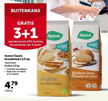 Promoties Aveve classic broodmixen surfina - Huismerk - Aveve - Geldig van 27/09/2023 tot 08/10/2023 bij Aveve