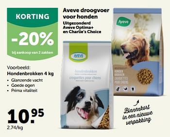Promoties Aveve droogvoer voor honden - Huismerk - Aveve - Geldig van 27/09/2023 tot 08/10/2023 bij Aveve