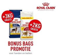 Bonus bags promotie voor honden en katten-Royal Canin