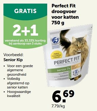 Promoties Perfect fit droogvoer voor katten senior kip - Perfect Fit  - Geldig van 27/09/2023 tot 08/10/2023 bij Aveve