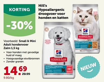 Promoties Small + mini adult hondenvoer zalm - Hill's - Geldig van 27/09/2023 tot 08/10/2023 bij Aveve