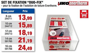 Promotions Set de fixation duo-fix - Iko Enertherm - Valide de 27/09/2023 à 08/10/2023 chez Hubo