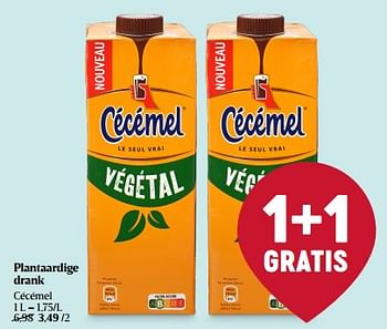 Promoties Plantaardige drank cécémel - Cecemel - Geldig van 28/09/2023 tot 04/10/2023 bij Delhaize
