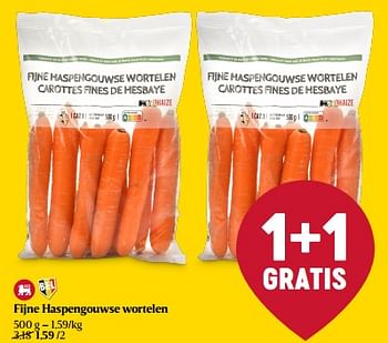 Promoties Fijne haspengouwse wortelen - Huismerk - Delhaize - Geldig van 28/09/2023 tot 04/10/2023 bij Delhaize