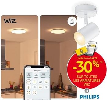 Promoties -30% sur toutes les armatures wiz - Philips - Geldig van 27/08/2023 tot 16/10/2023 bij Brico