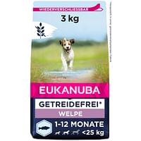 EUKANUBA graanvrij puppyvoer met vis voor kleine en middelgrote rassen - droogvoer zonder granen voor junior honden, 3 kg-Eukanuba