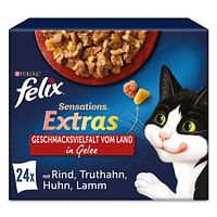 Felix Sensations Extras gelei 24 x 85 g-Felix