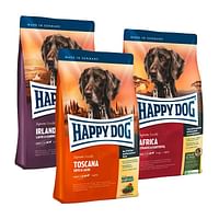 HAPPY DOG Sensible proefpakket Landenreis 3.0 - 3 x 1 kg-Dog