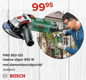 Promoties Bosch pws 850-125 haakse slijper - Bosch - Geldig van 25/09/2023 tot 22/10/2023 bij Euro Shop
