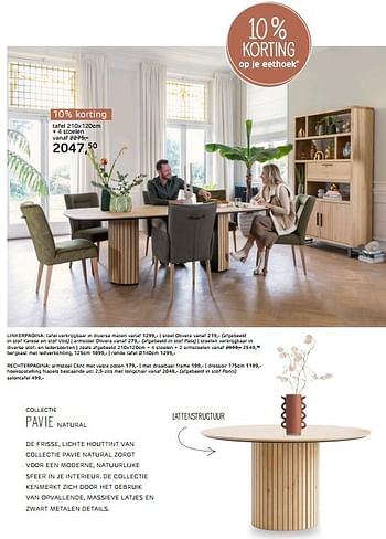 Promoties Tafel + 4 stoelen - Huismerk - Henders & Hazel - Geldig van 28/09/2023 tot 25/10/2023 bij Henders & Hazel