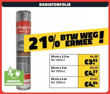 Promoties Radiatorfolie - Huismerk - Bouwcenter Frans Vlaeminck - Geldig van 03/10/2023 tot 31/10/2023 bij Bouwcenter Frans Vlaeminck