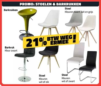 Promoties Stoelen + barkrukken 21% btw weg ermee ! - Huismerk - Bouwcenter Frans Vlaeminck - Geldig van 03/10/2023 tot 31/10/2023 bij Bouwcenter Frans Vlaeminck